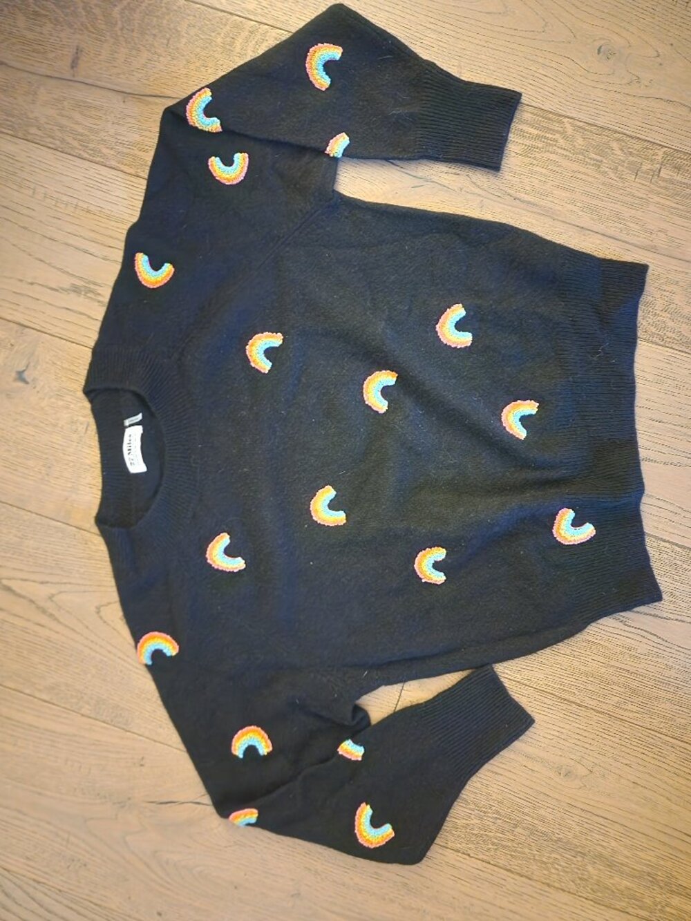 27 Miles cashmere sweater with rainbow appliques size S